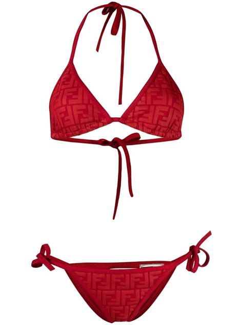 fendi red swimsuit|fendi bikini dupe.